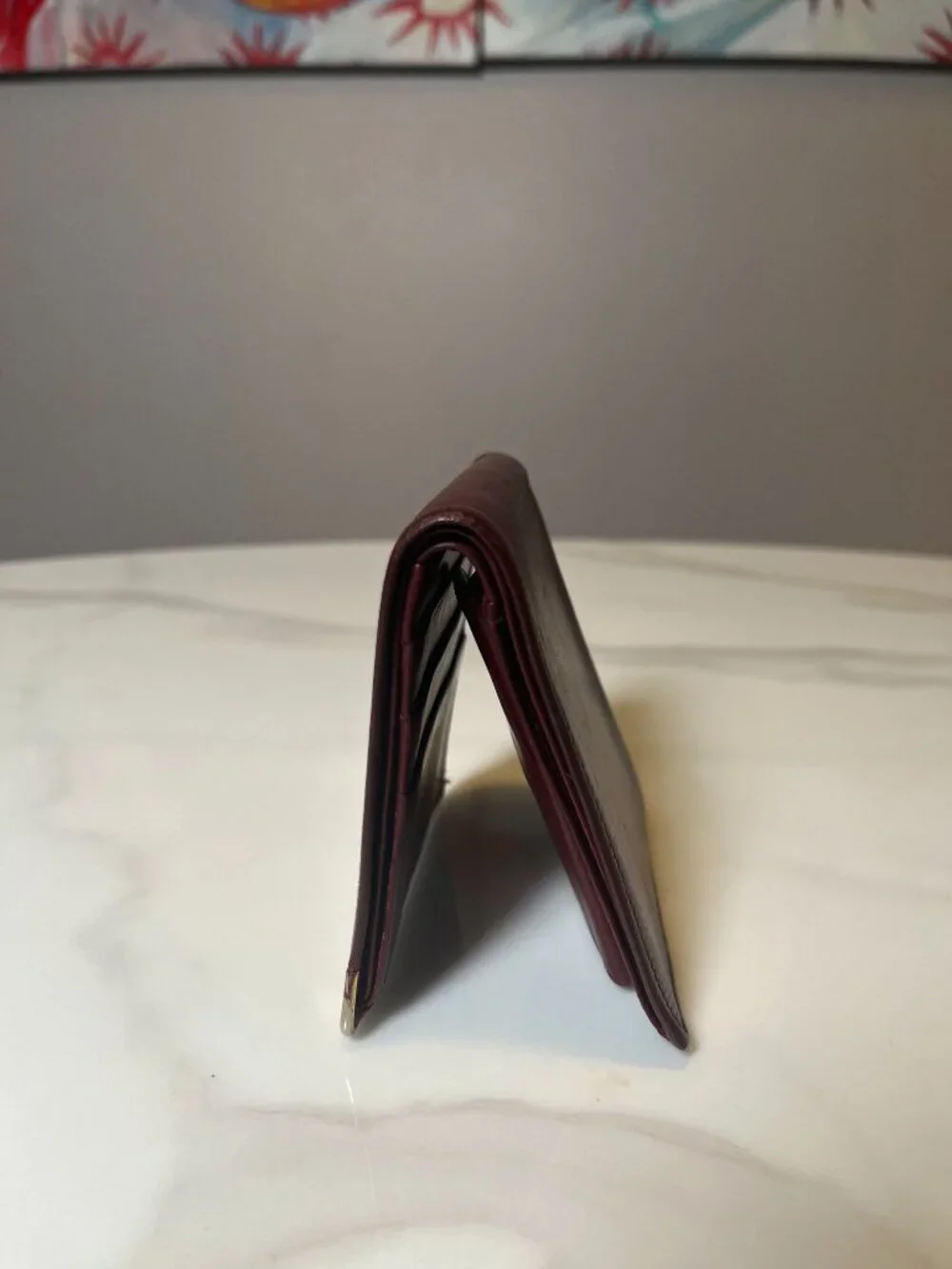 Cartier Must de Cartier Burgundy Leather Bifold Wallet Full Inclusion - Picture 7 of 12